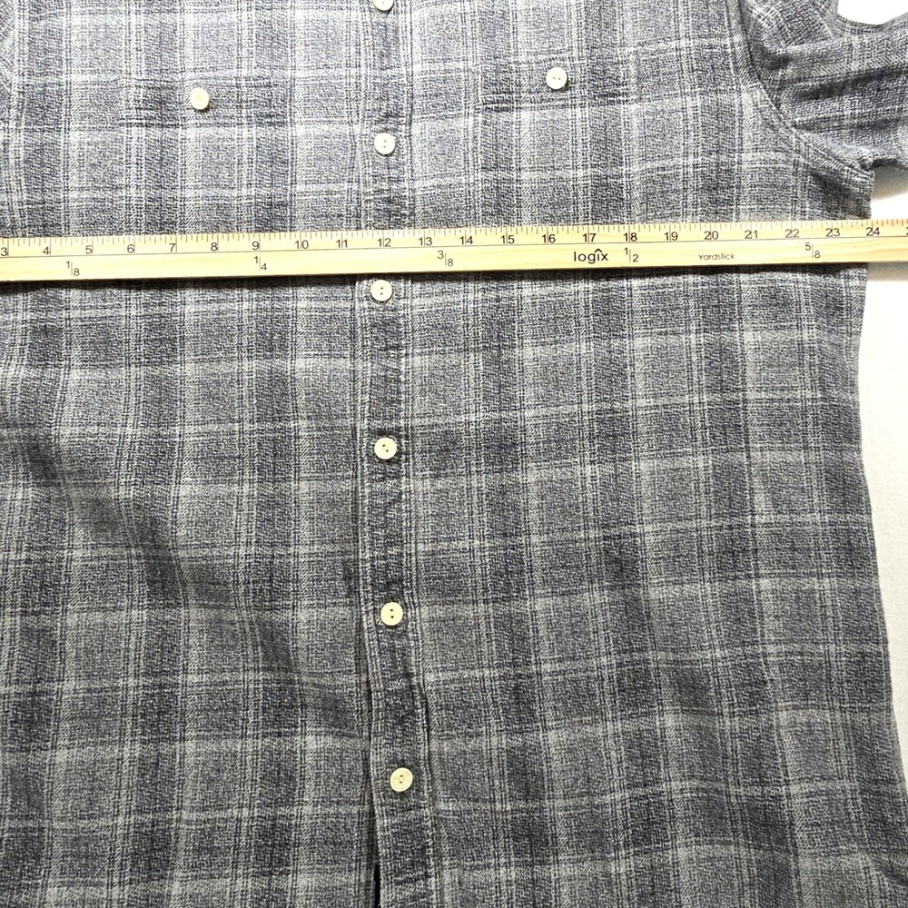 Grayers Heritage Flannels Mens XL Grey Plaid 100% Cotton Button Down Shirt - Picture 4 of 9